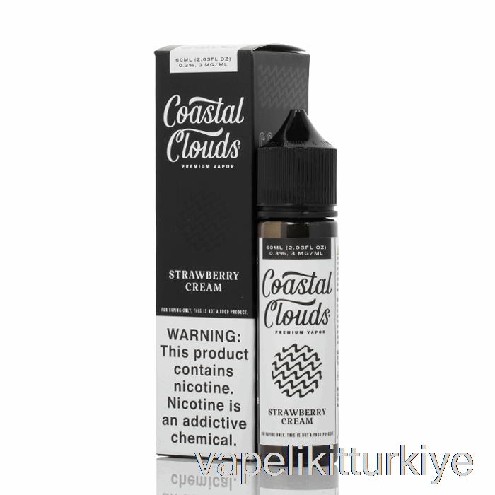 Vape Likit çilek Kreması - Kıyı Bulutları Co. - 60ml 0mg